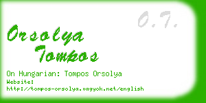 orsolya tompos business card